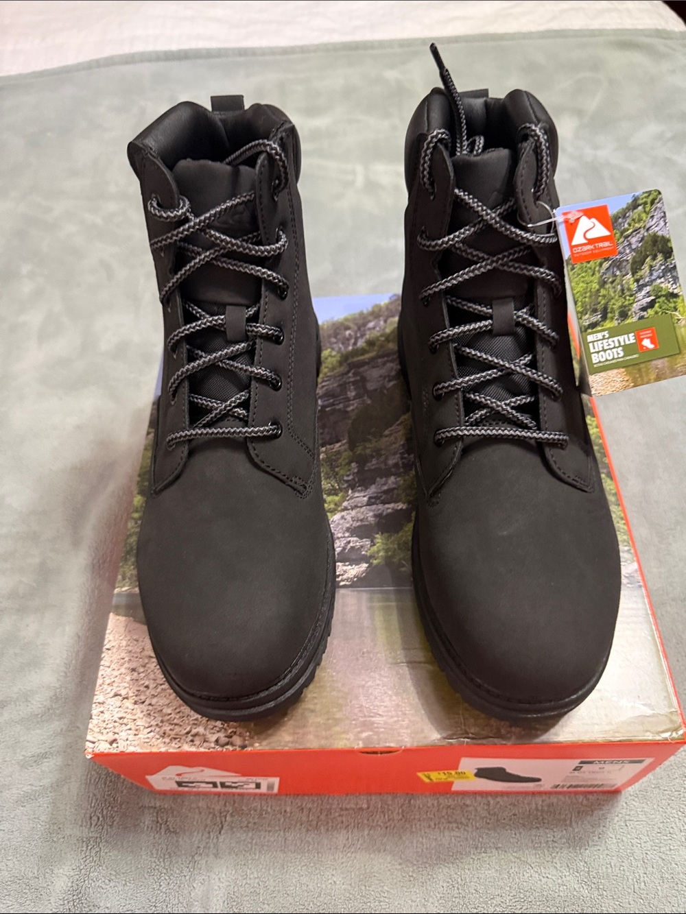 Ozark Trail Men's Black Lace-Up Outdoor Boots
